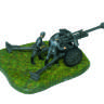 Немецкая 105 мм гаубица 18/18М с расчетом. Масштаб 1:72