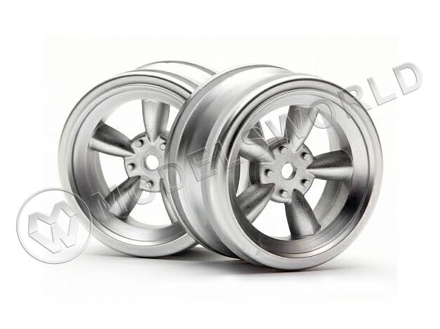 Диски туринг 1/10 - VINTAGE 5 спиц (26 мм MATTE CHROME| вынос 0 мм), 2 шт - фото 1