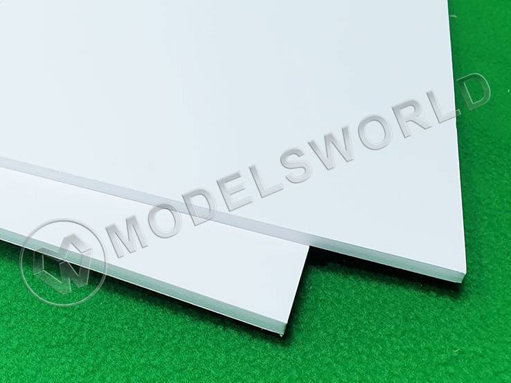 Пенокартон белый 5 мм, 2 листа 200х250 мм - фото 1