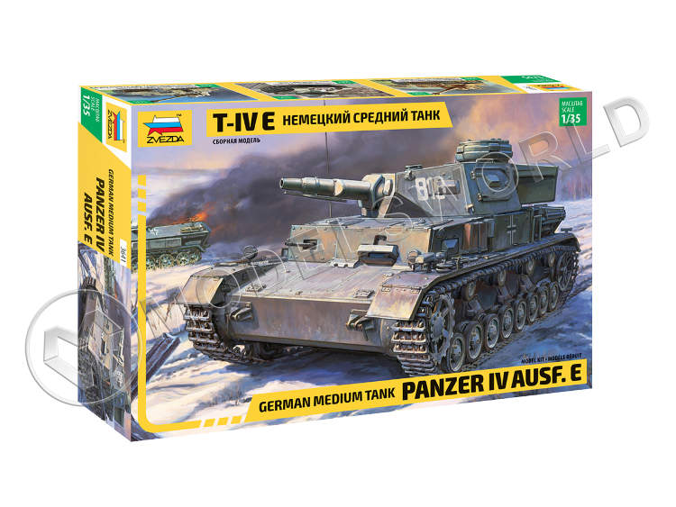 Склеиваемая пластиковая модель Немецкий танк Т-IV E. Масштаб 1:35 Склеиваемая пластиковая модель Немецкий танк Т-IV E. Масштаб 1:35 - фото 1