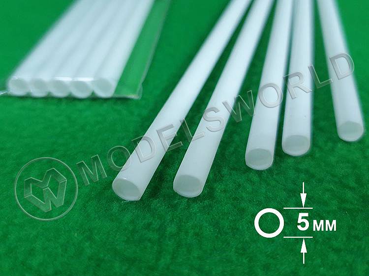 ABS пластик трубка диаметр 5 мм, длина 250 мм, 5 шт - фото 1