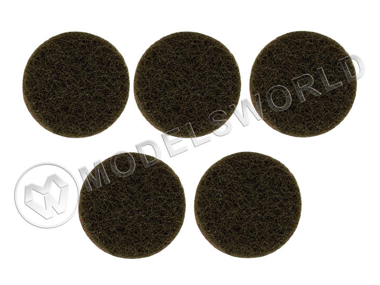 Диски из флиса для чистки и финишной обработки, средние, 25 мм, 5 шт - фото 1