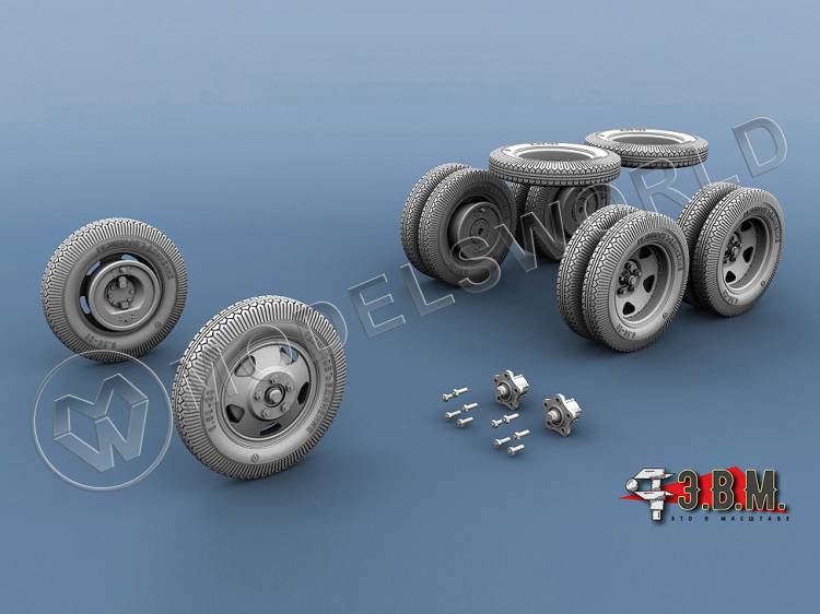 Колеса "Резинообъединение" для ГАЗ-ААА\БА-3-6-10. Масштаб 1:35 - фото 1