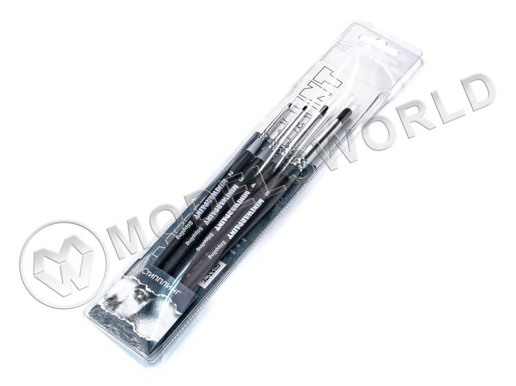 Набор кистей MiniWarPaint "Серия Stippling" в пакете, 4 кисти - фото 1