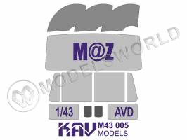 Окрасочная маска на остекление МАЗ, AVD. Масштаб 1:43