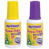 Клей ПВА с кисточкой, ЮНЛАНДИЯ, 20г.