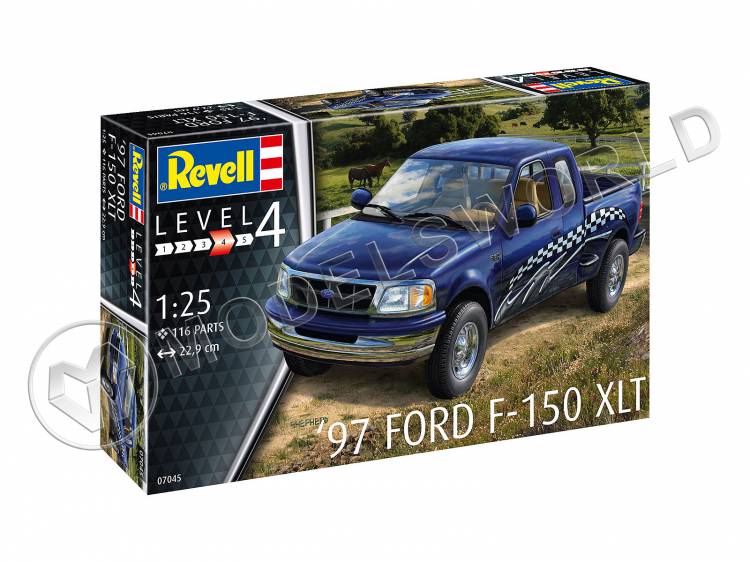 Склеиваемая пластиковая модель Пикап Ford F-150 XLT '97. Масштаб 1:25 - фото 1