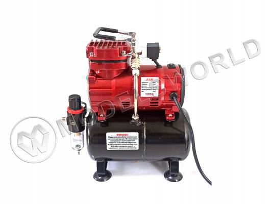 Компрессор JAS 1228, с регулятором давления, автоматика, два режима работы, ресивер