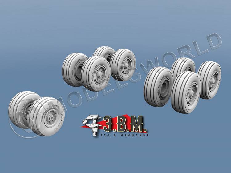 Колеса шасси Boeing 757-200, Звезда. Масштаб 1:144 - фото 1