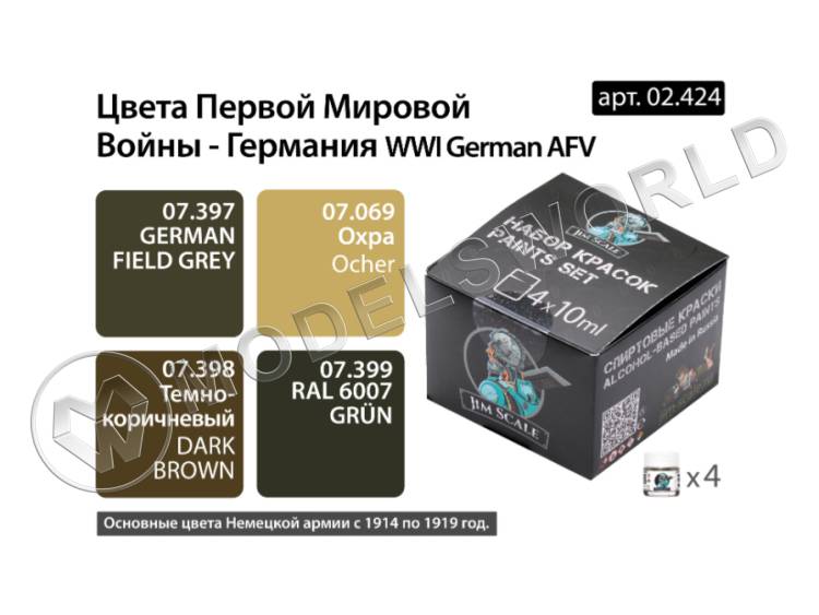 Набор спиртовых красок Jim Scale "Цвета первой мировой Германия" - фото 1