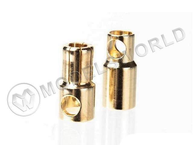 Разъем HXT 6.0 мм позолоченный "мама/папа" - фото 1