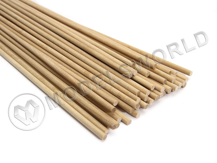 Круглая заготовка, береза. Диаметр 5 мм, длина 50 см (1 шт) - фото 1