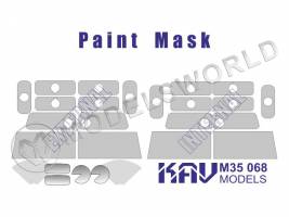 Окрасочная маска на Автомобиль 233014 с ПТРК Корнет-Д, Звезда. Масштаб 1:35