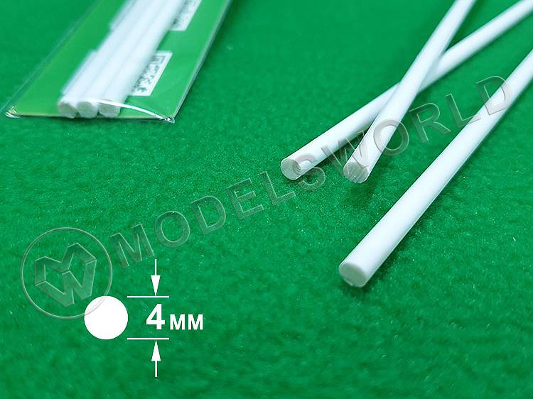 ABS пластик пруток круглый 4 мм, длина 250 мм, 3 шт - фото 1