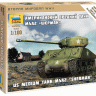 Склеиваемая пластиковая модель Американский танк "Шерман". Масштаб 1:100
