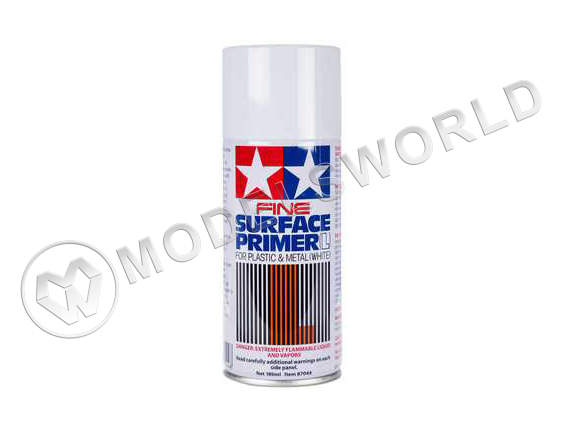 Грунтовка аэрозольная Tamiya Surface Primer L белая (white), 180 мл - фото 1