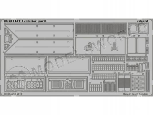 Комплект фототравления BIG ED для LVT-4, AFV CLUB. Масштаб 1:35