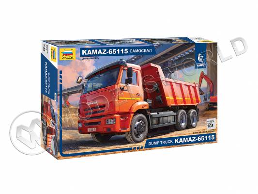 Склеиваемая пластиковая модель самосвал KAMAZ-65115. Масштаб 1:35