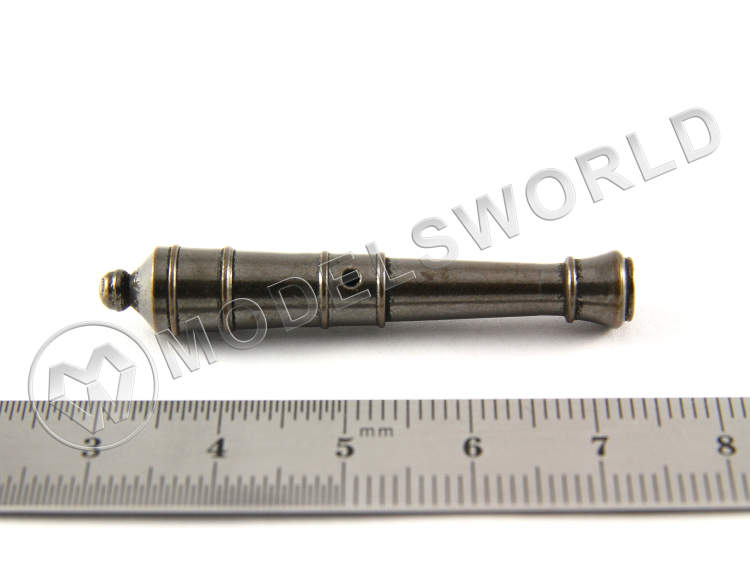 Пушка, черненая латунь, 45 мм, 2 шт - фото 1