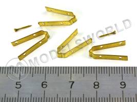 Петля для руля, латунь, 4x15 мм, 2 пары