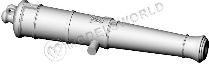 Ствол пушки, калибр 9 фунтов, герб, тип Blomefield, 36.5 мм, фотополимер, 2 шт.  Масштаб 1:64