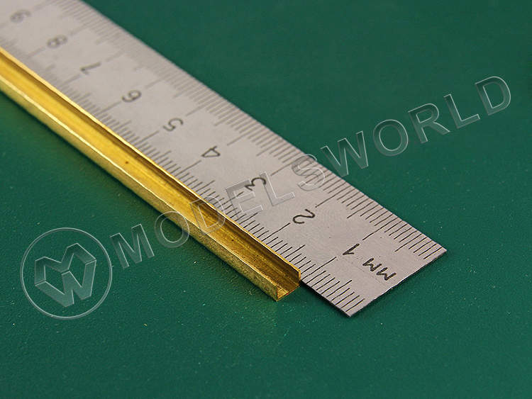 C-профиль латунный 4.75х3.2 мм, 1 шт - фото 1