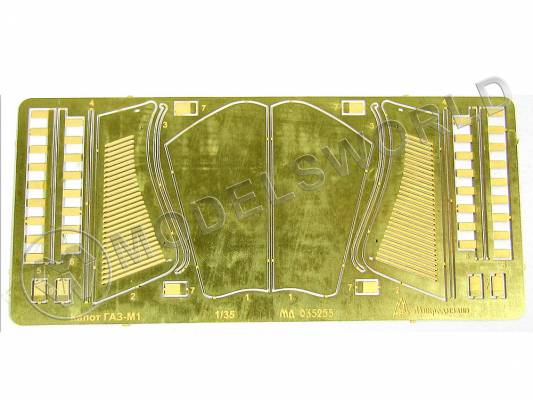 Фототравление капоты для советского автомобиля -М1, Звезда. Масштаб 1:35