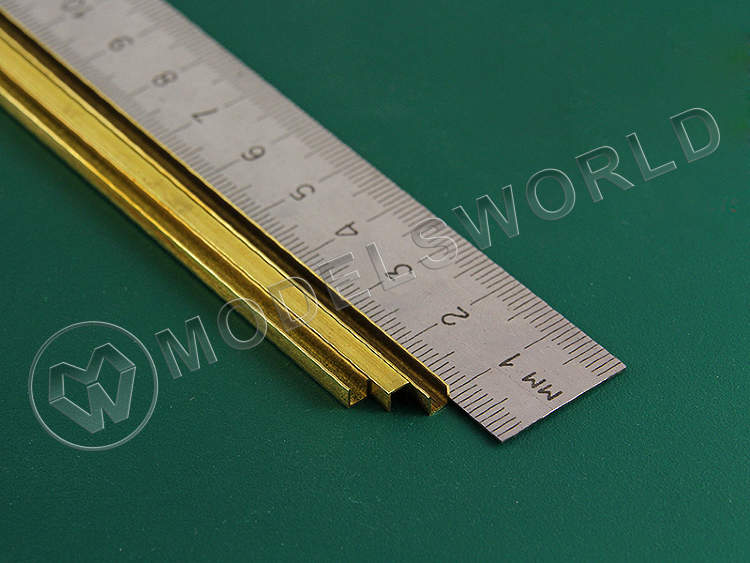 C-профиль латунный 3.2 мм, 1 шт - фото 1