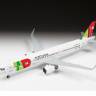 Склеиваемая пластиковая модель Пассажирский авиалайнер Аэробус А321neo. Масштаб 1:144