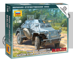 Немецкий легкий бронеавтомобиль Sd.Kfz 222. Масштаб 1:100