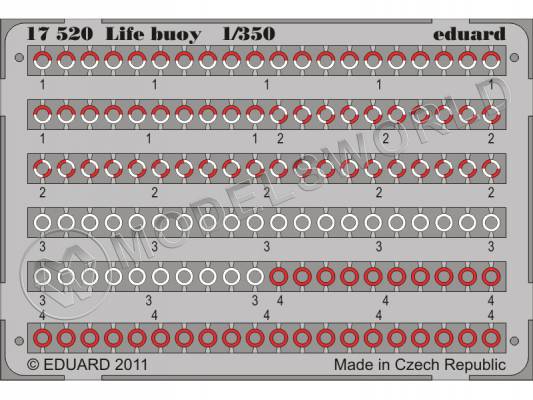 Фототравление спасательные круги. Масштаб 1:350