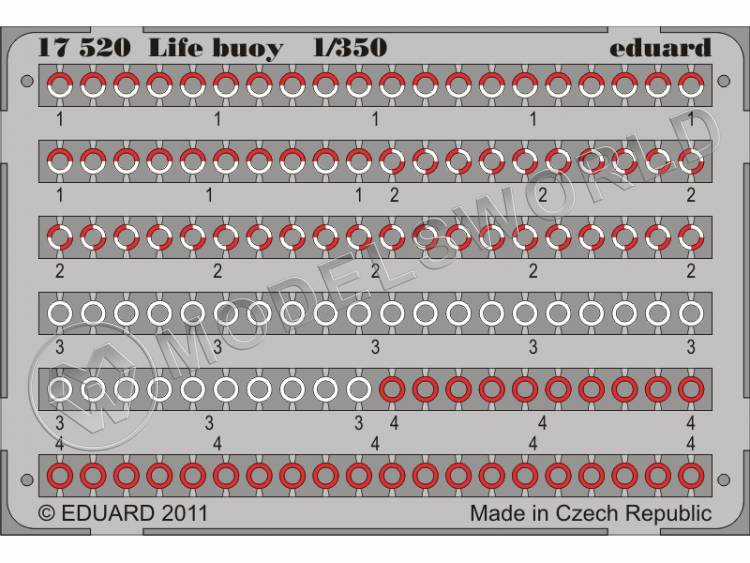Фототравление спасательные круги. Масштаб 1:350 - фото 1