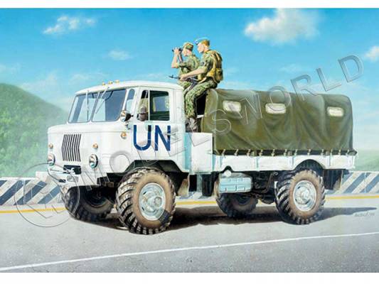 Склеиваемая пластиковая модель Армейский грузовик с тентом. Масштаб 1:35