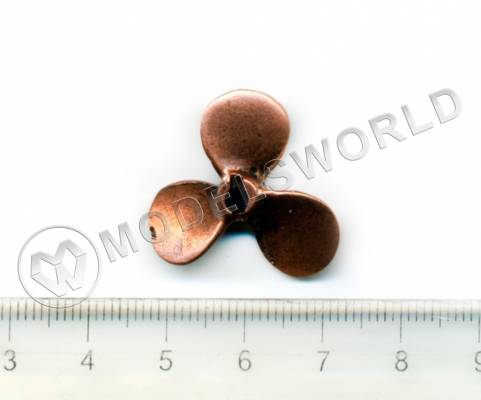 Винт трехлопастной левый, металл, 30 мм, 1 шт