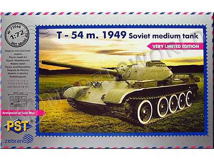 Склеиваемая пластиковая модель Средний танк T-54, 1949 г. (в наборе металический пулемет). Масштаб 1:72 - фото 1