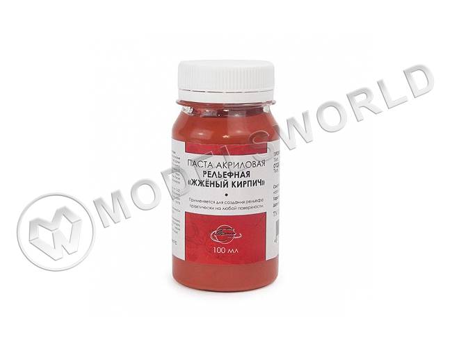 Паста акриловая рельефная Жженый кирпич, грубая, 100 мл Паста акриловая рельефная Жженый кирпич, грубая, 100 мл - фото 1