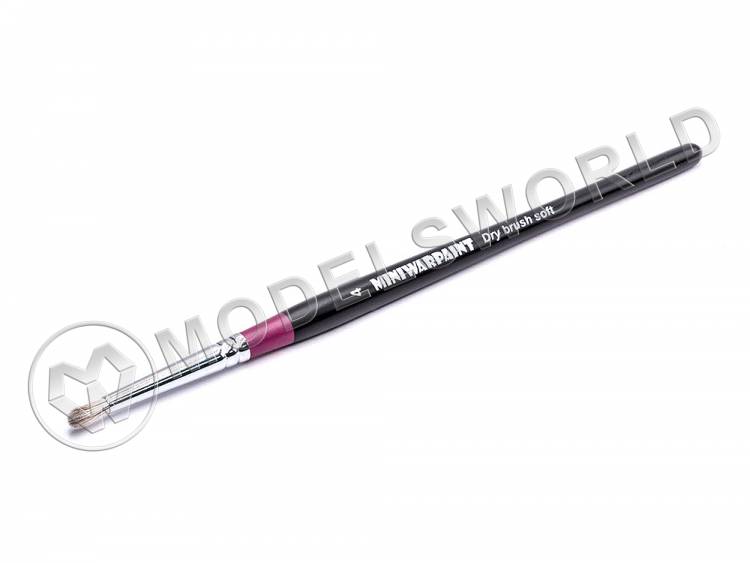 Кисть MiniWarPaint серия Drybrush Soft №4 Кисть MiniWarPaint серия Drybrush Soft №4 - фото 1