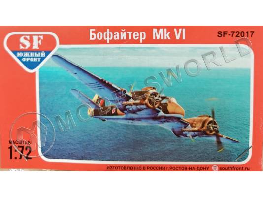 Склеиваемая пластиковая модель Истребитель Бофайтер Mk.6. Масштаб 1:72