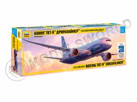 Склеиваемая пластиковая модель Пассажирский авиалайнер Боинг 787-9 «Дримлайнер». Масштаб 1:144