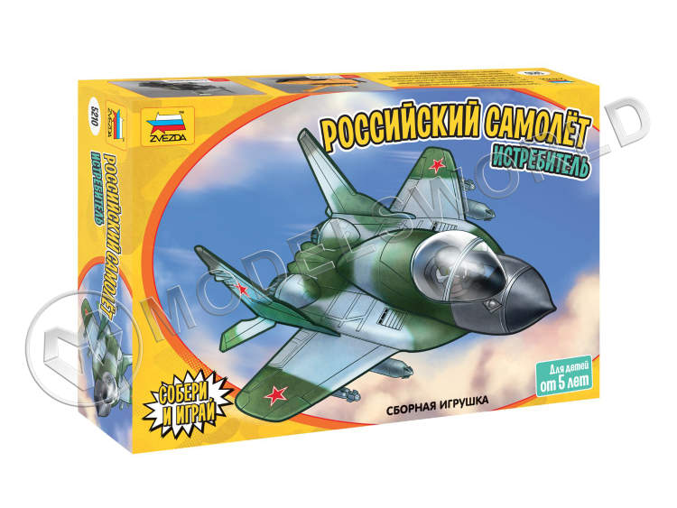 Склеиваемая пластиковая модель Российский самолет истребитель. Масштаб 1:72 Склеиваемая пластиковая модель Российский самолет истребитель. Масштаб 1:72 - фото 1