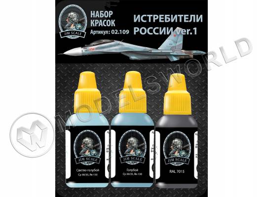 Набор акриловых красок Jim Scale «Истребители России ver.1» (Су-30)