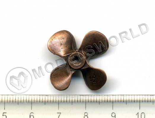 Винт четырехлопастной левый, металл, 30 мм, 1 шт