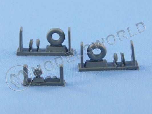 Комплект колес для Spitfire, 4 спицы, гладкие шины. Масштаб 1:48