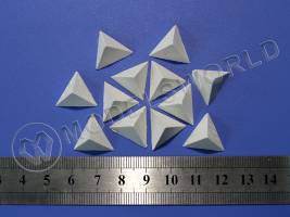 Надолбы бетонные (тетраэдр ровный), 12 шт. Масштаб 1:72