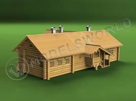 Набор для постройки модели Домик Петра I из Архангельска XVIII век. Масштаб 1:72