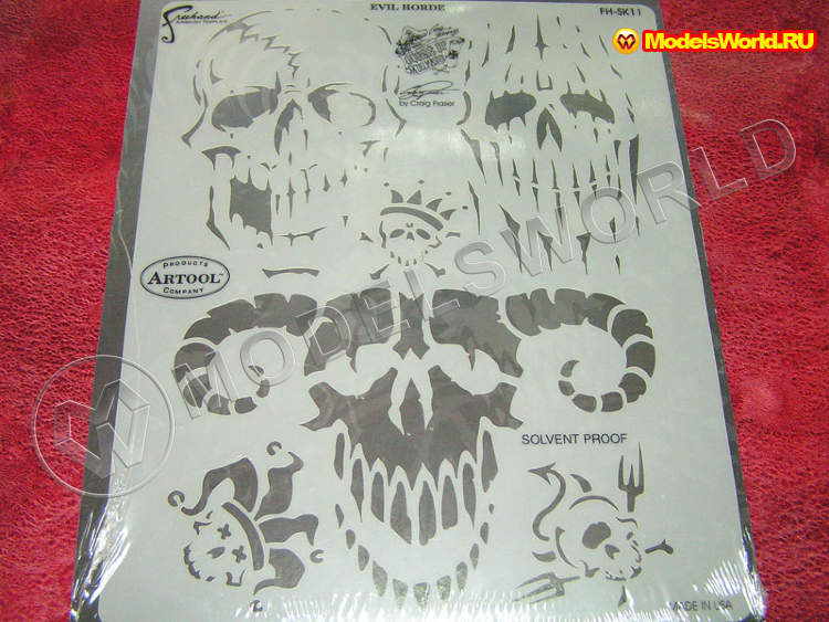 Трафарет "EVIL HORDE" (Craig Fraser Course of Skull Master) - фото 1