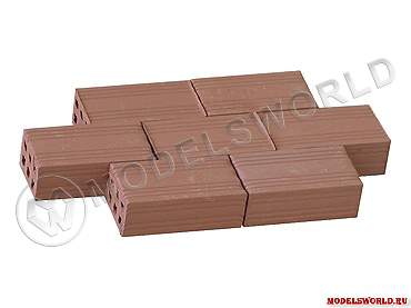 Набор кирпичей, масштаб 1:10, 100 шт. - фото 1