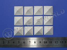 Надолбы бетонные (квадратная пирамида), 12 шт. Масштаб 1:72