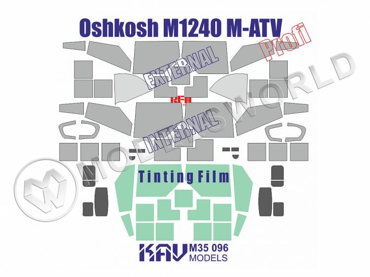 Окрасочная маска на М1240 M-ATV ПРОФИ, RFM. Масштаб 1:35 - фото 1