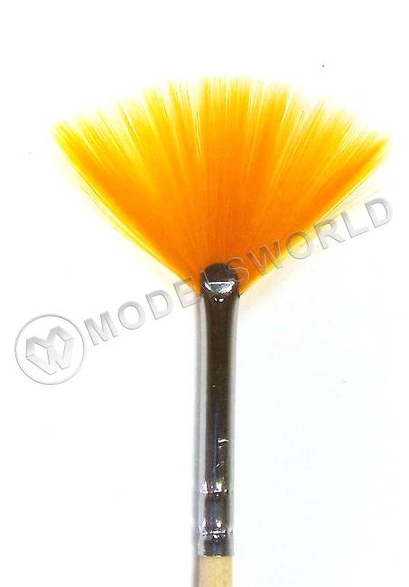 Кисть веерная Черная речка из щетины №0 - фото 1